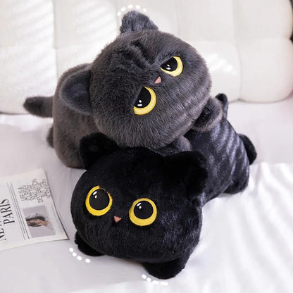 50/70/90cm Cute Black Cat Pillow Soft Plush Office Nap Pillow Cushion Toy Stuffed Pause Bed Sleep Pillow Home Decor Gift Doll