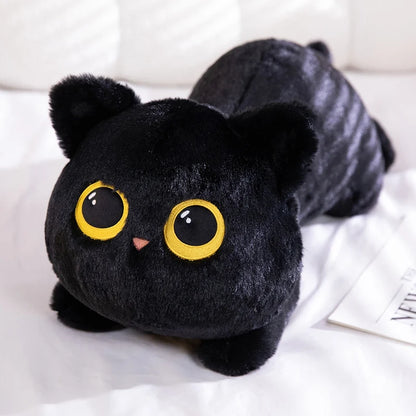 50/70/90cm Cute Black Cat Pillow Soft Plush Office Nap Pillow Cushion Toy Stuffed Pause Bed Sleep Pillow Home Decor Gift Doll