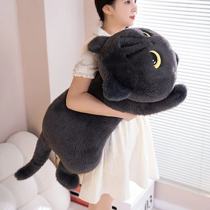 50/70/90cm Cute Black Cat Pillow Soft Plush Office Nap Pillow Cushion Toy Stuffed Pause Bed Sleep Pillow Home Decor Gift Doll