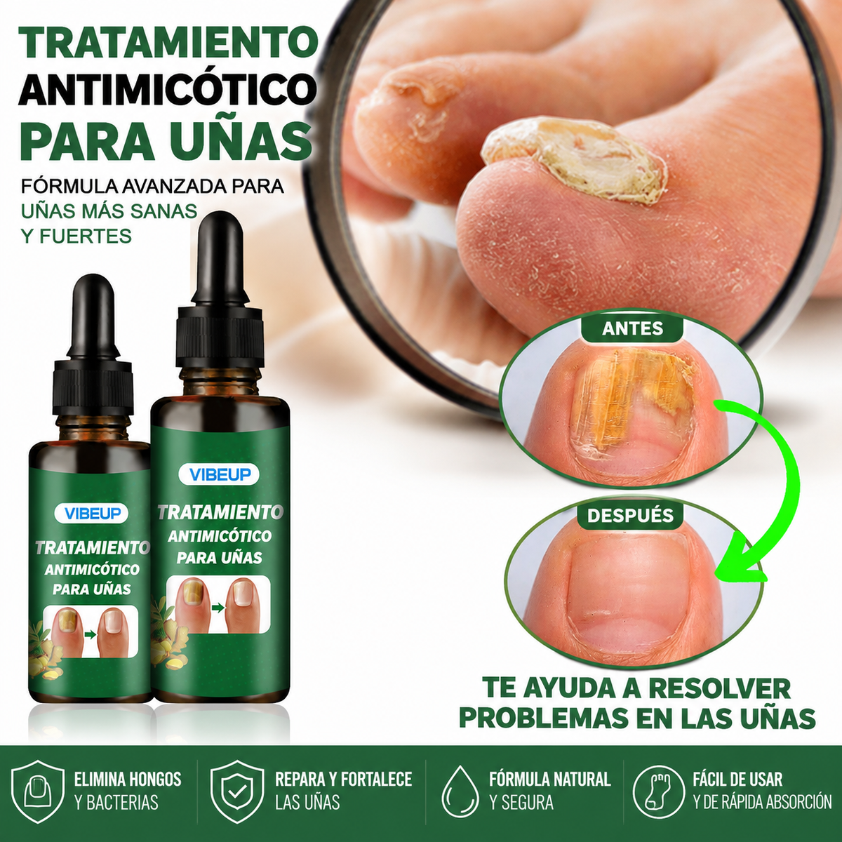 PureNail - Suero para tratamiento de uñas con hongos en 7 días